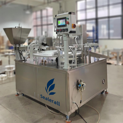 Good price Paste Cup Filling Sealing Machine 1000-1200 Cups/Hour SS304 Body online
